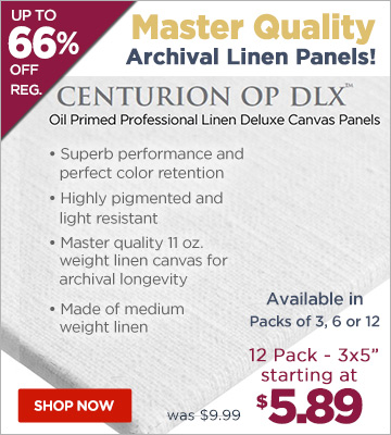 Deluxe Professional Oil Primed Linen Panels Centurion