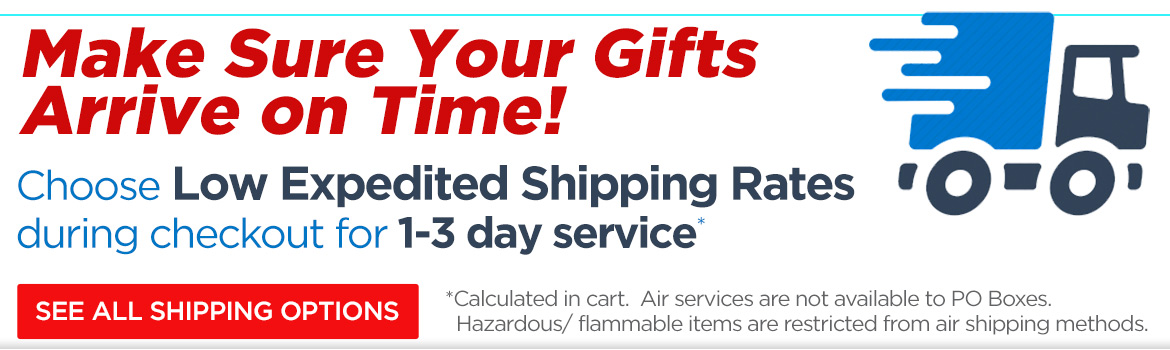 Get Expidited Shipping in time for the Holidays