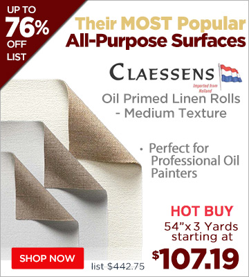 laessens Oil Primed Linen Rolls - Medium Texture