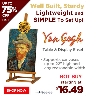Van Gogh Wood Table & Display Easel