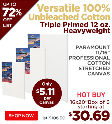  Paramount 11/16 Professional Cotton Stretched Canvas