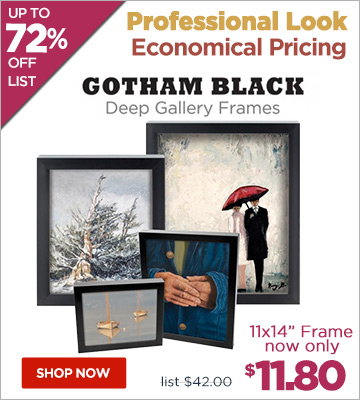 Gotham Black Extra-Deep Gallery Frames