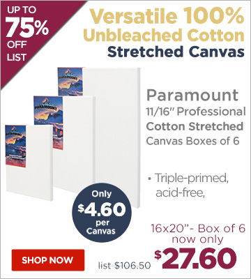 Paramount 11/16  Professional Cotton Stretched Canvas