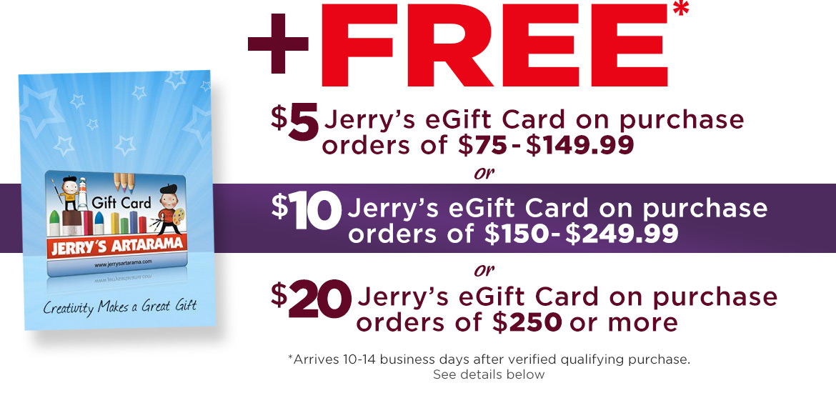 Exclusive Offer - Free $5, $10 or $20 Egift Card with purchase