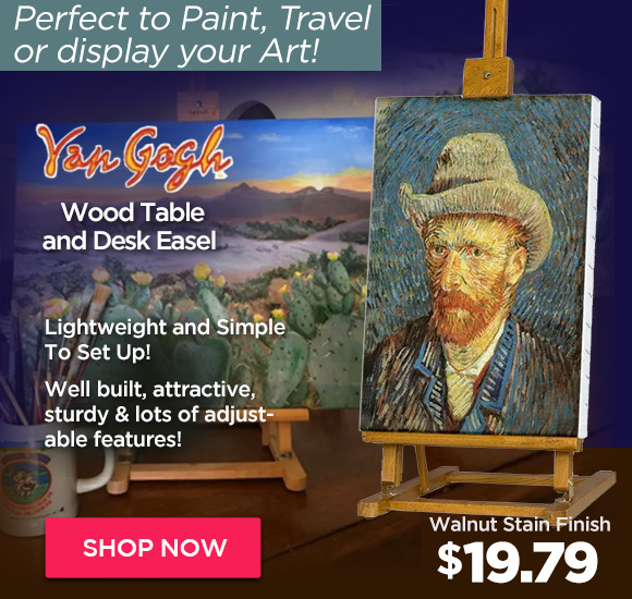 Van Gogh Wood Table Easel