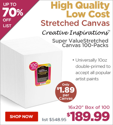 Creative Inspirations Super Value Stretched Canvas 100-Packs