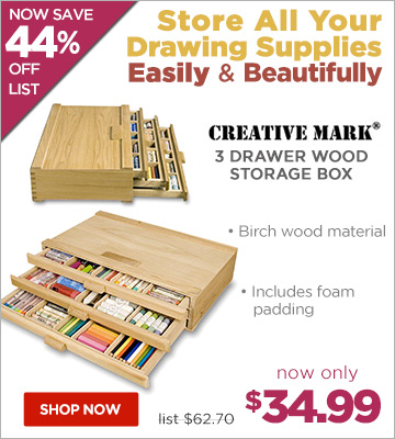 Creative Mark 3 Drawer Wood Storage Box