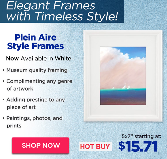 Plein Aire Style White Frames