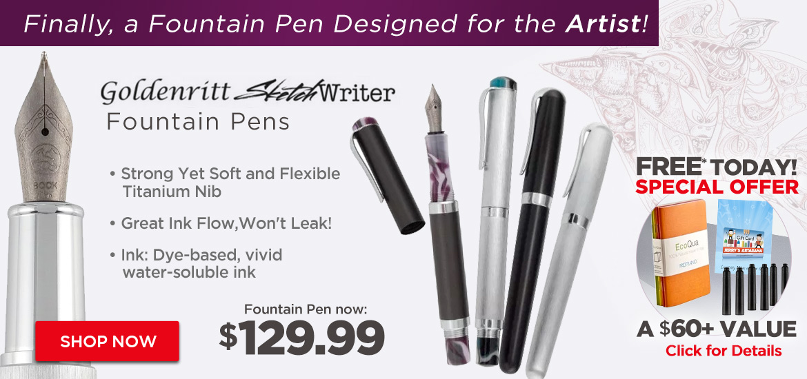 Goldenritt SketchWriter Fountain Pens 