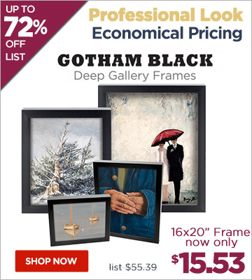 Gotham Black Extra-Deep Gallery Frames