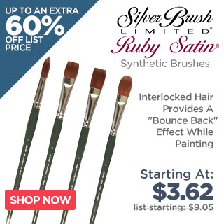 Silver Brush Ruby Satin® Synthetic Brushes