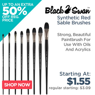 Black Swan Synthetic Red Sable Brushes