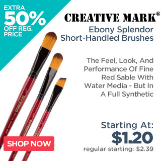 Creative Mark Ebony Splendor Short-Handled Brushes
