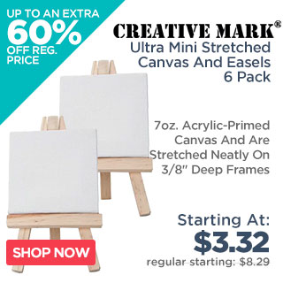 Ultra Mini Stretched Canvas And Easels By Creative Mark