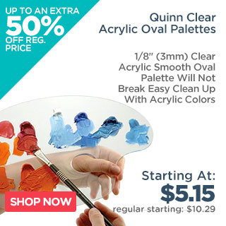Quinn Clear Acrylic Oval Palette