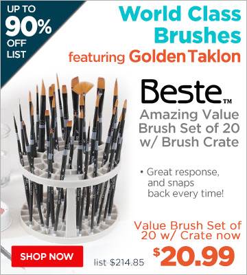 Beste Finest Golden Taklon Hair Brush Sets