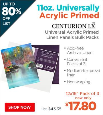 Centurion Universal Acrylic Primed Linen Panels Bulk Packs