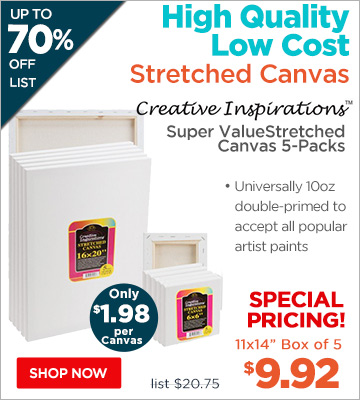 Creative Inspirations Super Value Stretched Canvas 5-Packs