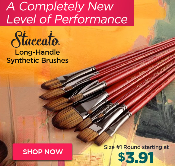 Staccato Long-Handle Synthetic Brushes