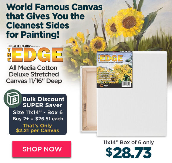The Edge All Media Cotton Deluxe Stretched Canvas 11-16 Deep