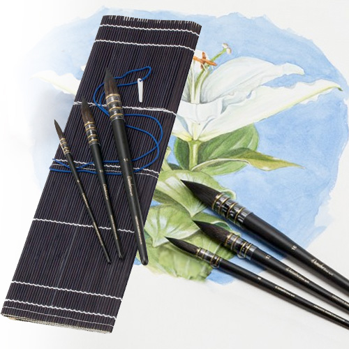 Danube Professional Watercolor Quill Brush Set of 3 