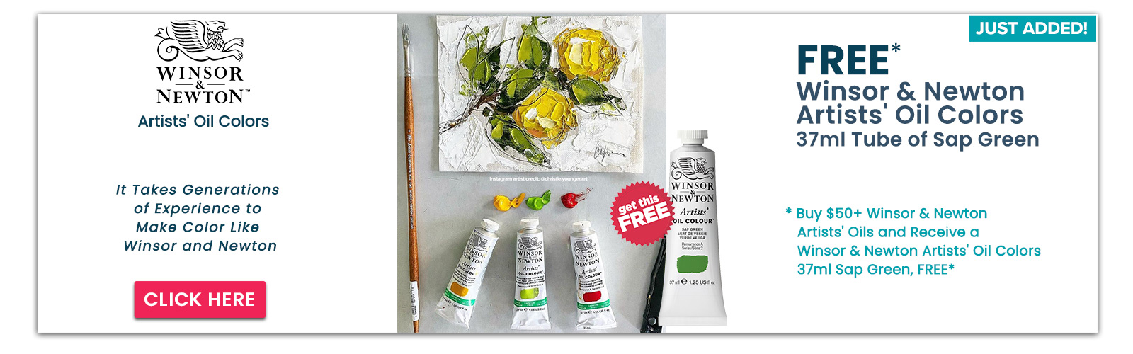 Winsor & Newton Artists' Oil Colors + Special Offer