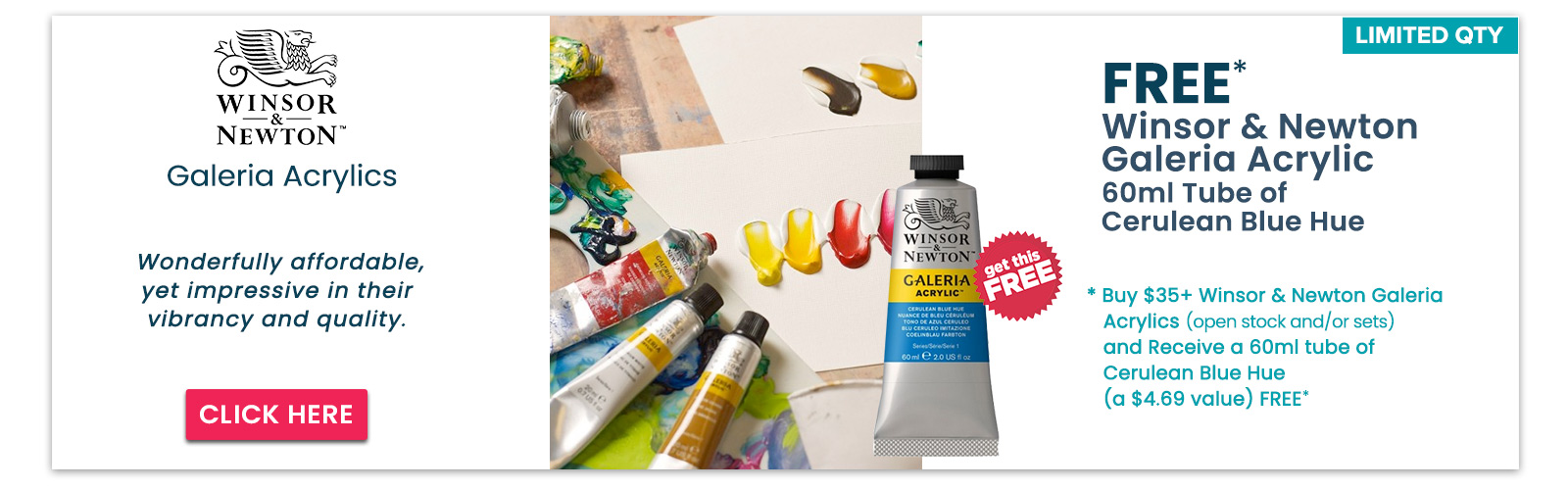 Winsor & Newton Galeria Acrylics + Special Offer