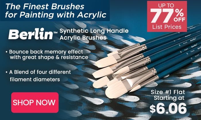 Berlin Synthetic Long Handle Acrylic Brushes & Sets