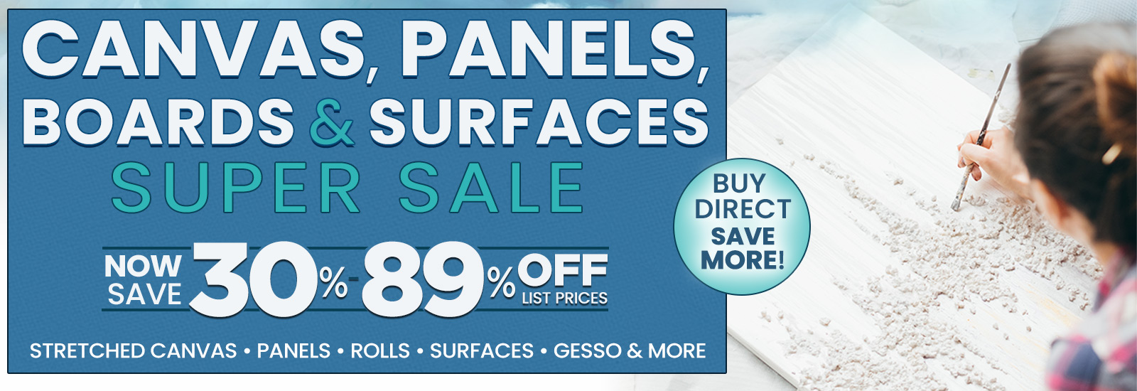 Massive Canvas, Panels, Boards & Surfaces Super Sale Jerry's Artarama