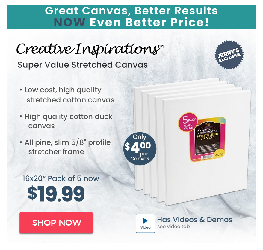 Creative Inspirations Stretched Canvas Super Value Packs