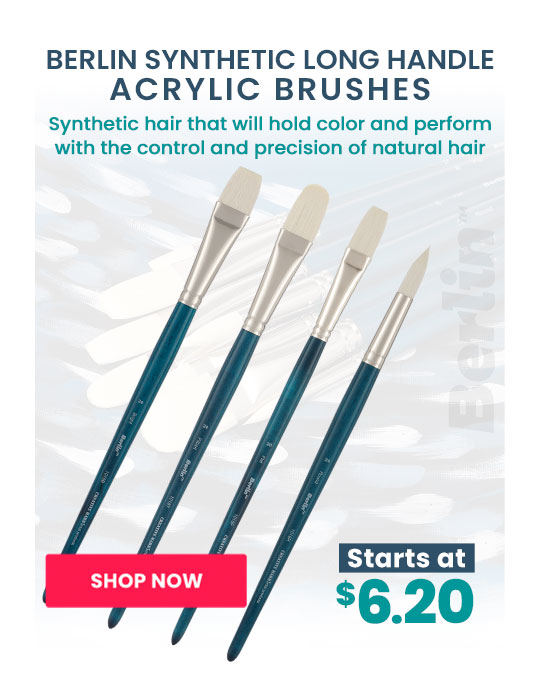 Berlin Synthetic Long Handle Acrylic Brushes