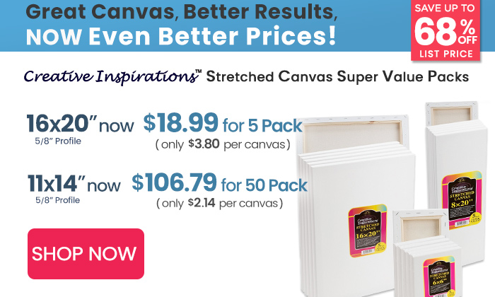 Creative Inspirations Stretched Canvas 5/8 Deep - Super Value Packs