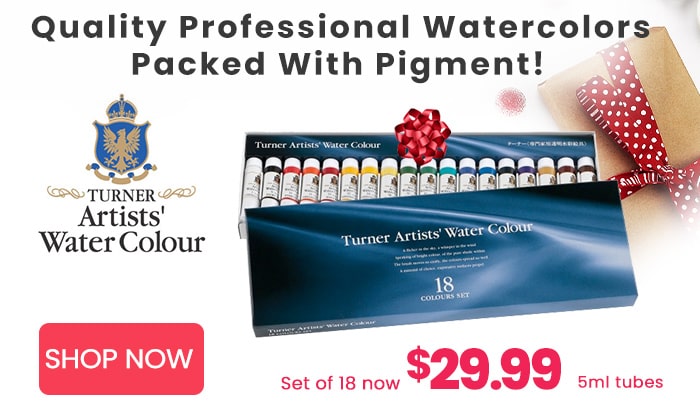 Turner Professional Artists Watercolor Set Of 18