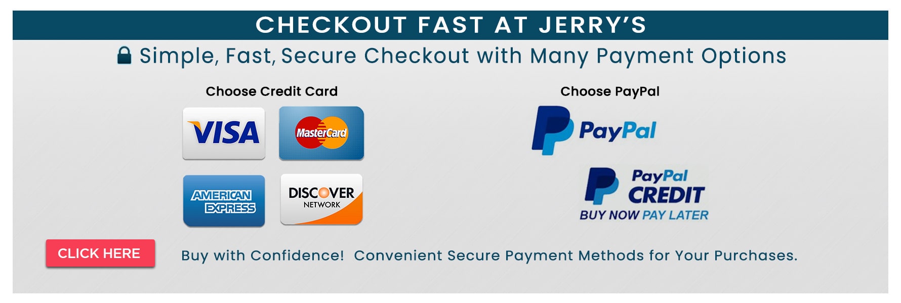 Secure Payment Options at Jerrys