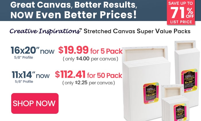 Creative Inspirations Stretched Canvas 5/8 Deep - Super Value Packs
