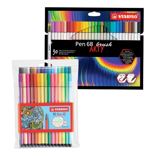 Stabilo Pen 68 Brush Tip Arty Set of 30