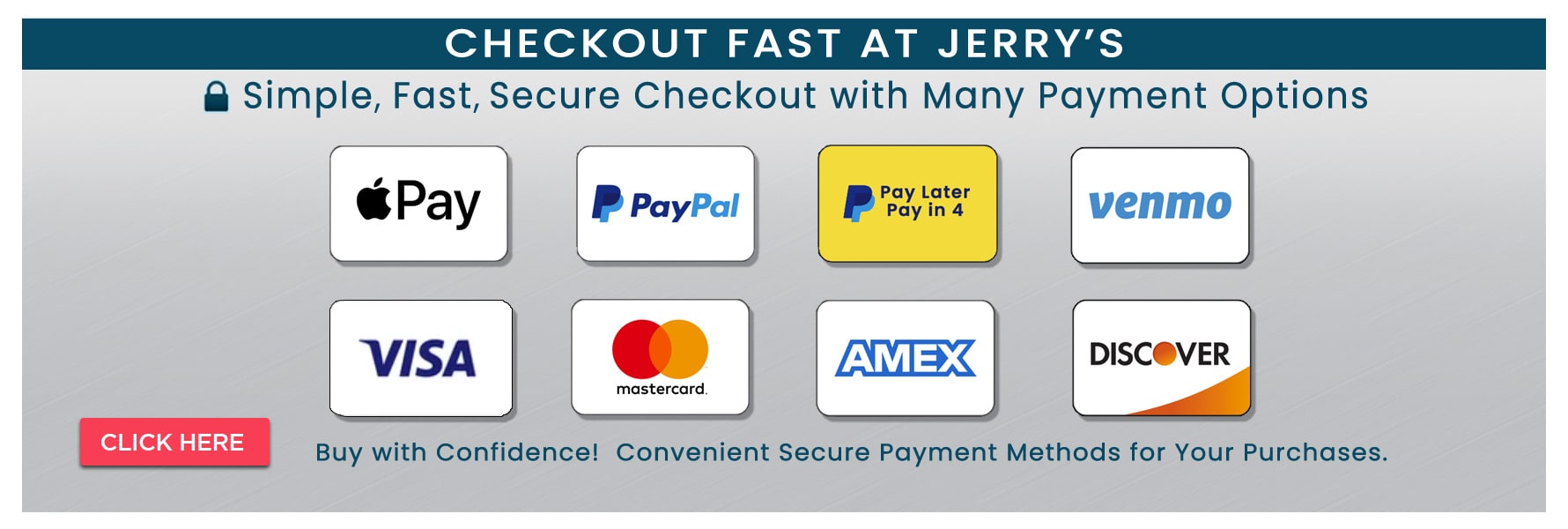 Secure Payment Options at Jerry's