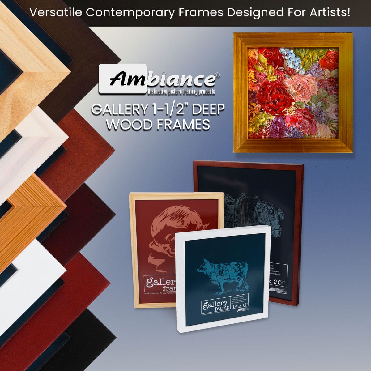 Ambiance Gallery 1-1/2in Deep Wood Frames<