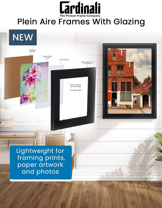 Cardinali Plein Aire Frames With Glazing and Backing