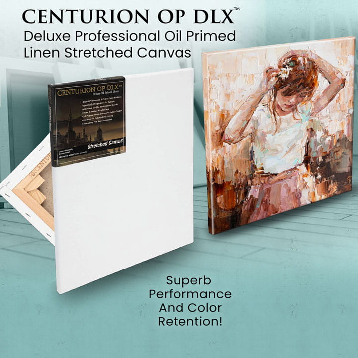 Centurion (OP DLX) Deluxe Professional Oil Primed Linen Stretched Canvas