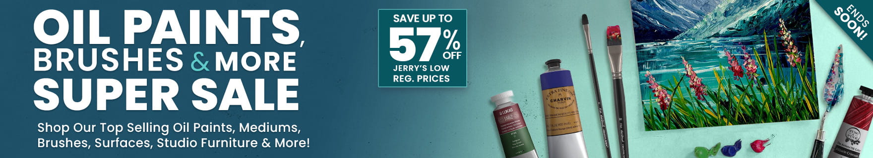 Shop the oil paints, brushes and more super sale 