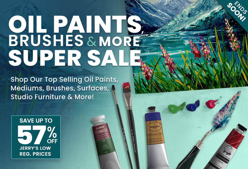 Shop the oil paints, brushes and more super sale  