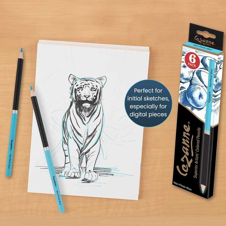 Cezanne Non-Photo Blue Pencils, Box of 6