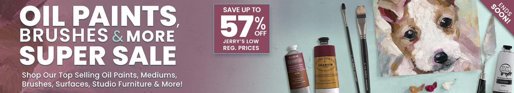 Shop the oil paints, brushes and more super sale 