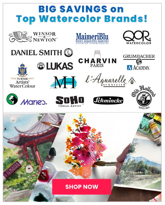 Save Big ot Top Watercolor Brands this month
