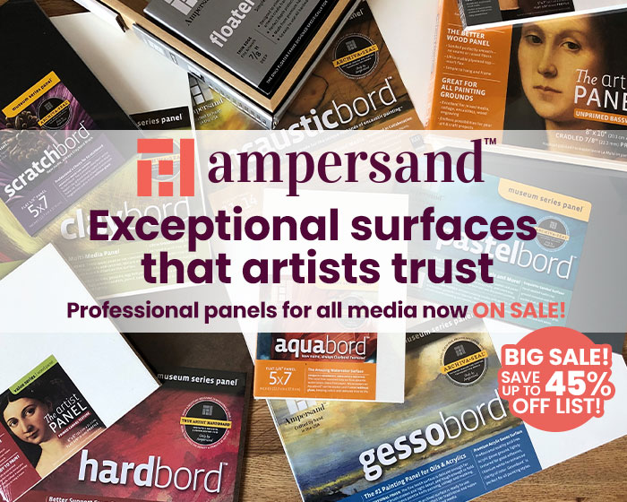 Ampersand Logo
The Ampersand Difference: Made with conservator-quality materials and sealing processes, no other panel on the market protects an artist's work like Ampersand.