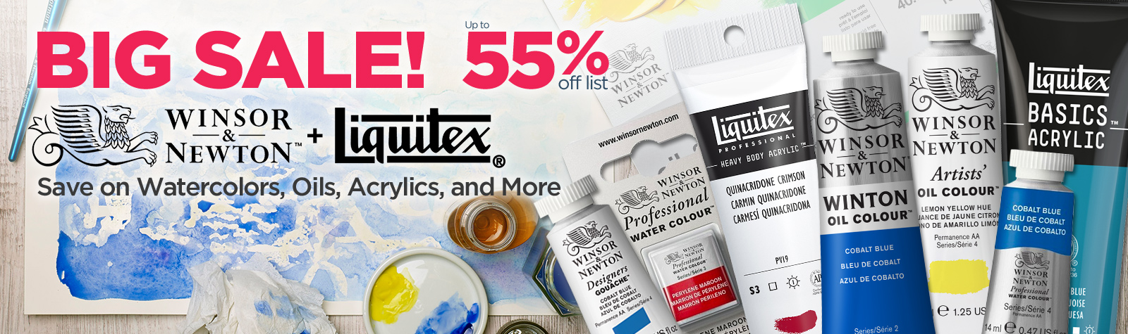 BIG SALE! Save on Winsor & Newton and Liquitex 