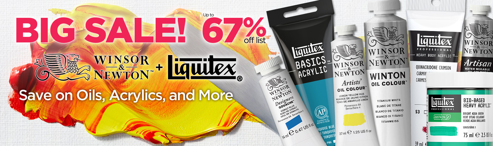 Shop Winsor & Newton + Liquitex BIG SALE - Up to 67% Off List