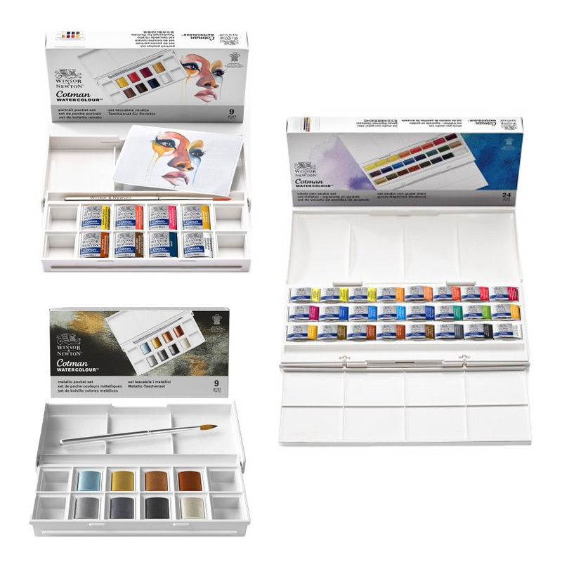Winsor & Newton Cotman Watercolor Half Pan Sets