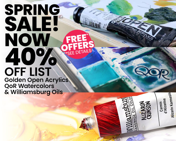 Shop golden, qor watercolors, williamsburg oils big sale - up to 40 percent off list